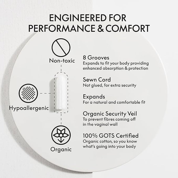 Organic Cotton Non-applicator Tampons