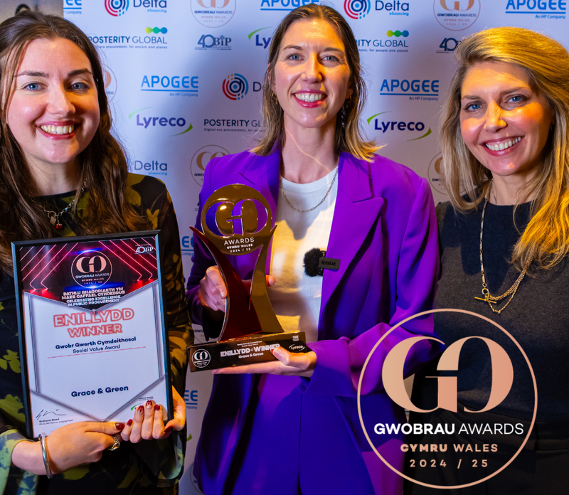 Celebrating Grace & Green's Go Wales Awards win